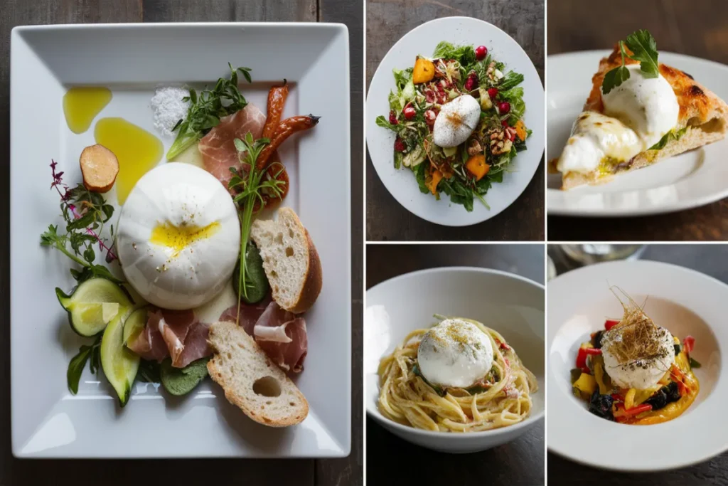 Burrata in Different Dishes