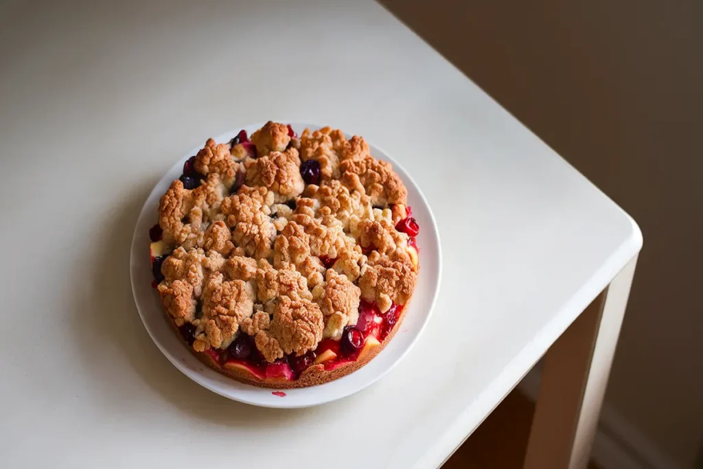 cranberry apple crumble