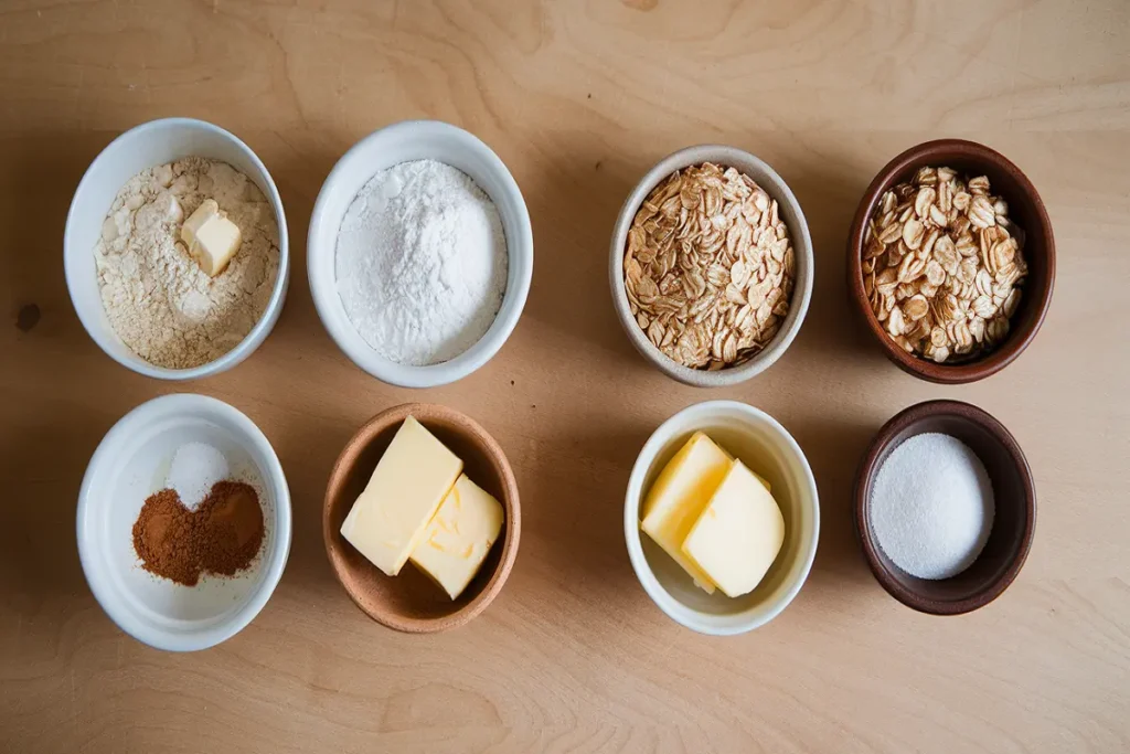 Ingredients in Apple Crumble vs. Apple Crisp