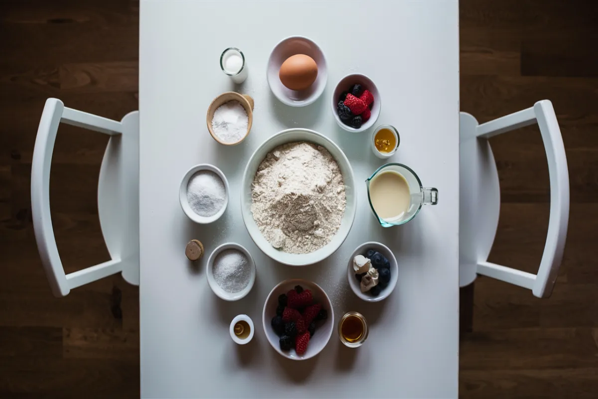 Ingredients for Pancake Donuts