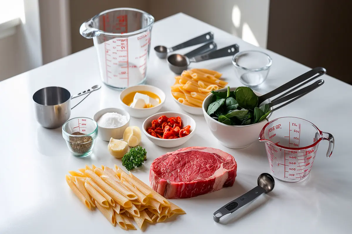 steak pasta recipe ingredients 