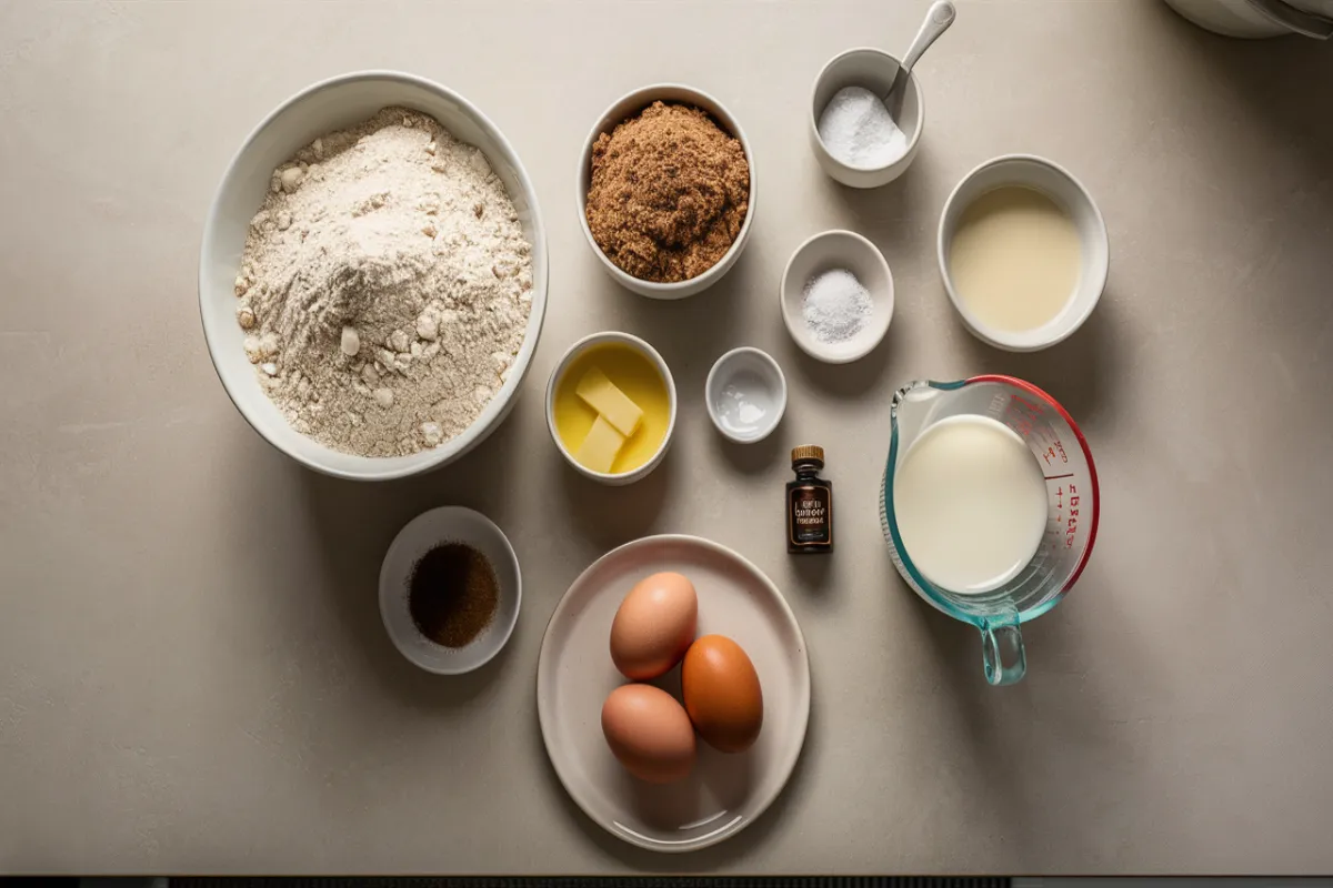 Ingredients for Brown Sugar Bread 