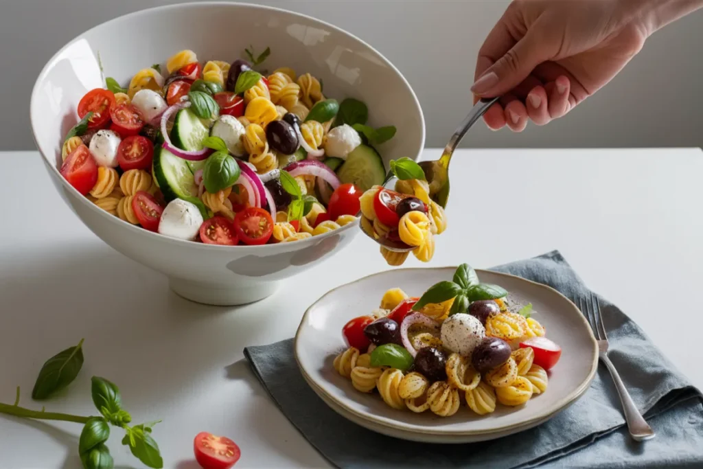 Serve the Orecchiette Pasta Salad