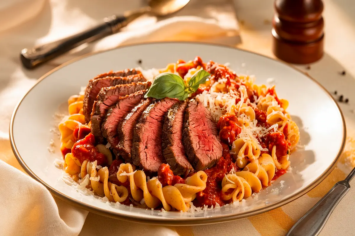 steak pasta recipe serving 