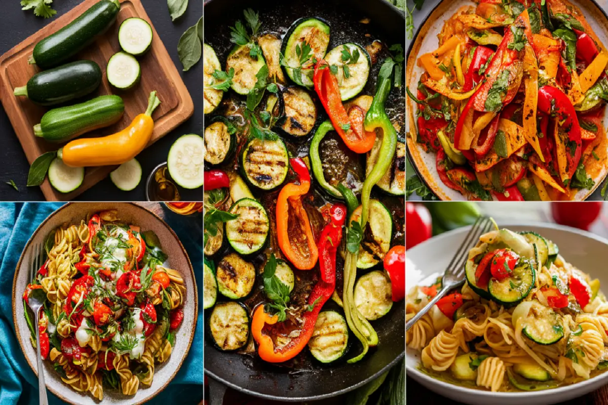 Zucchini and Peppers in Different Cuisines